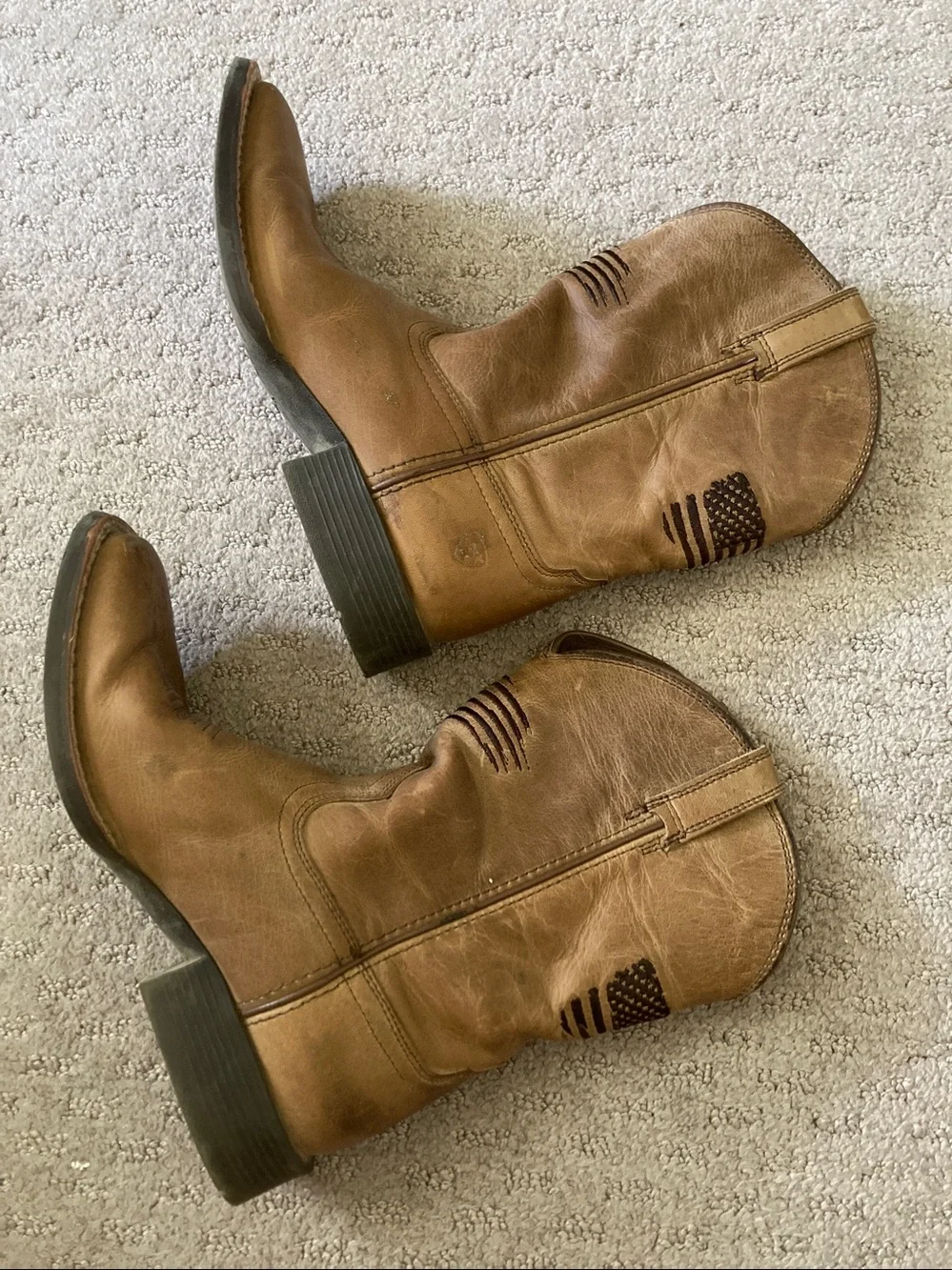 Ariat Patriot II square-toe cowboy boots, Sz 3.5